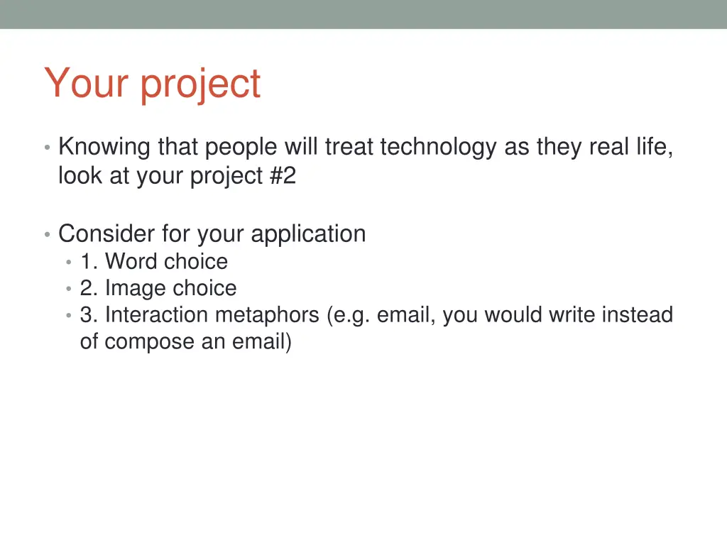 your project