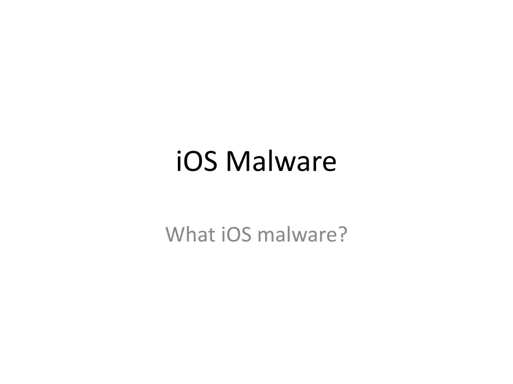 ios malware