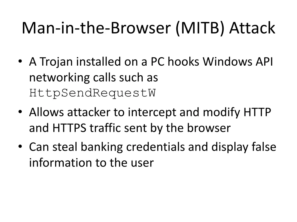 man in the browser mitb attack