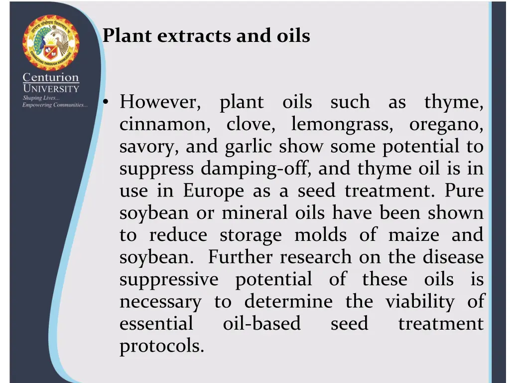 plant extracts and oils