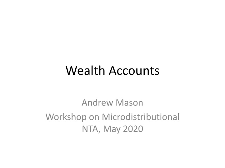 wealth accounts