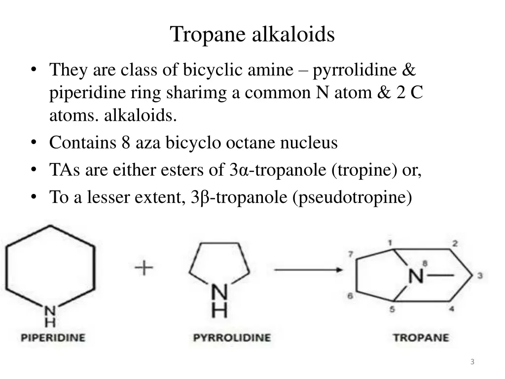 tropane alkaloids