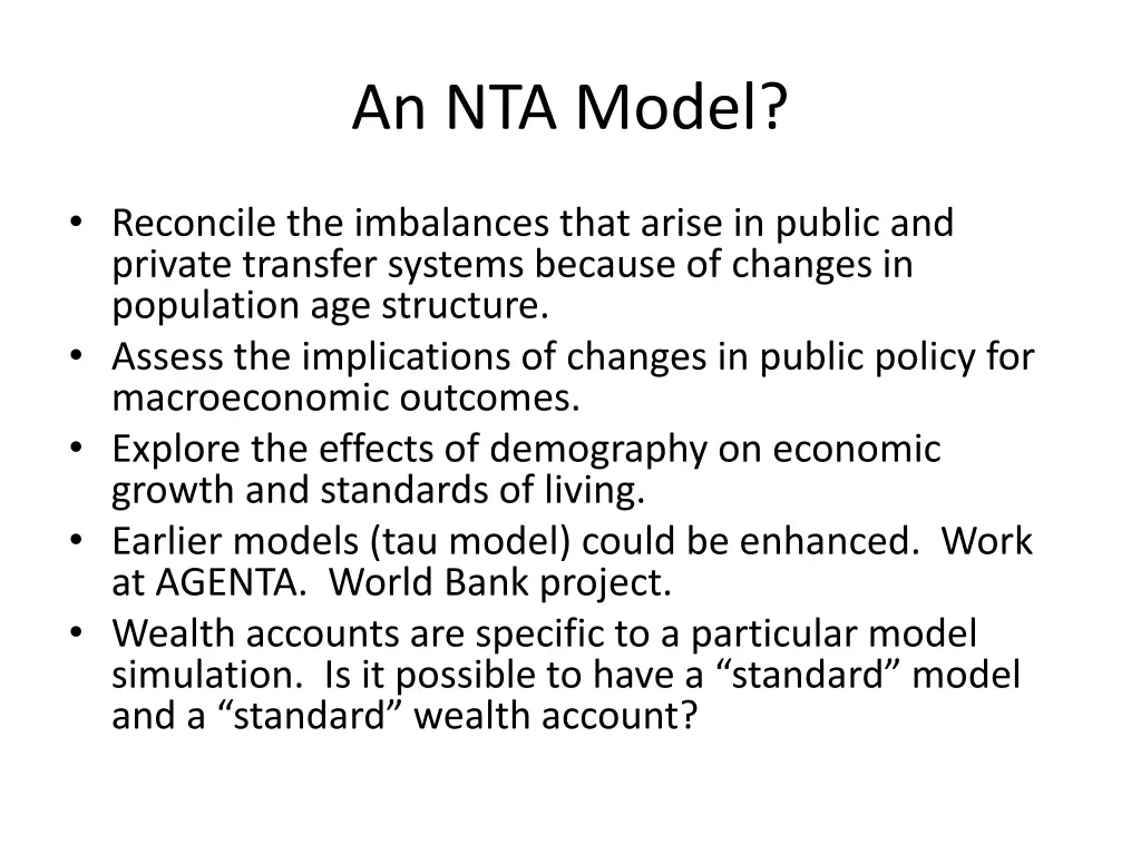 an nta model