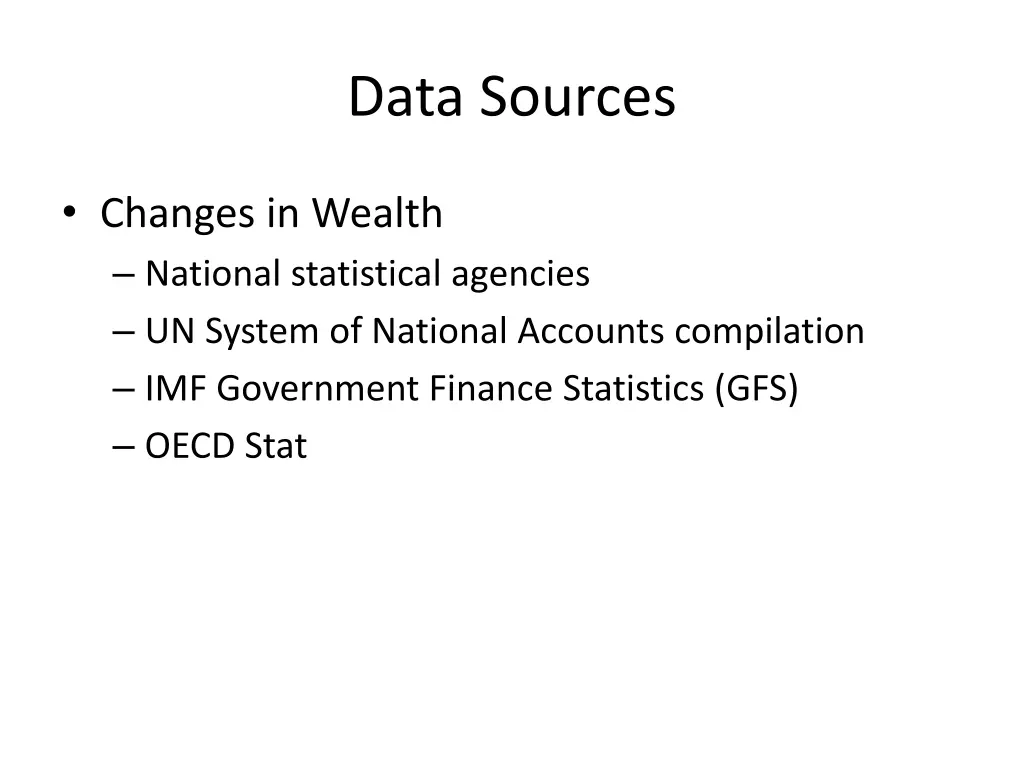 data sources