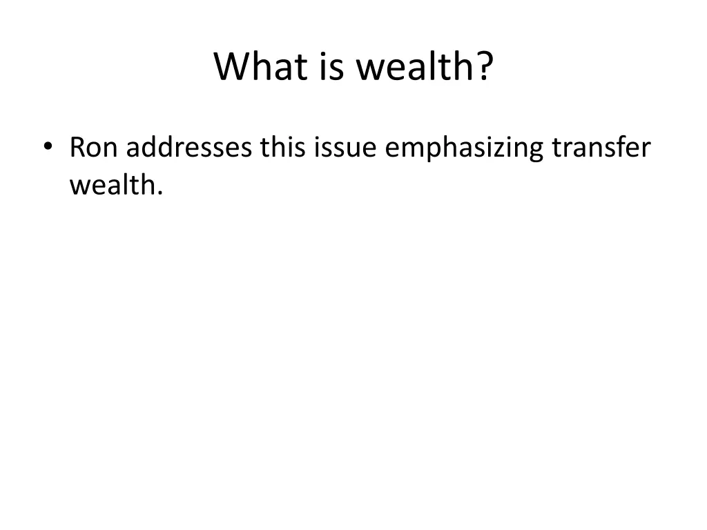 what is wealth