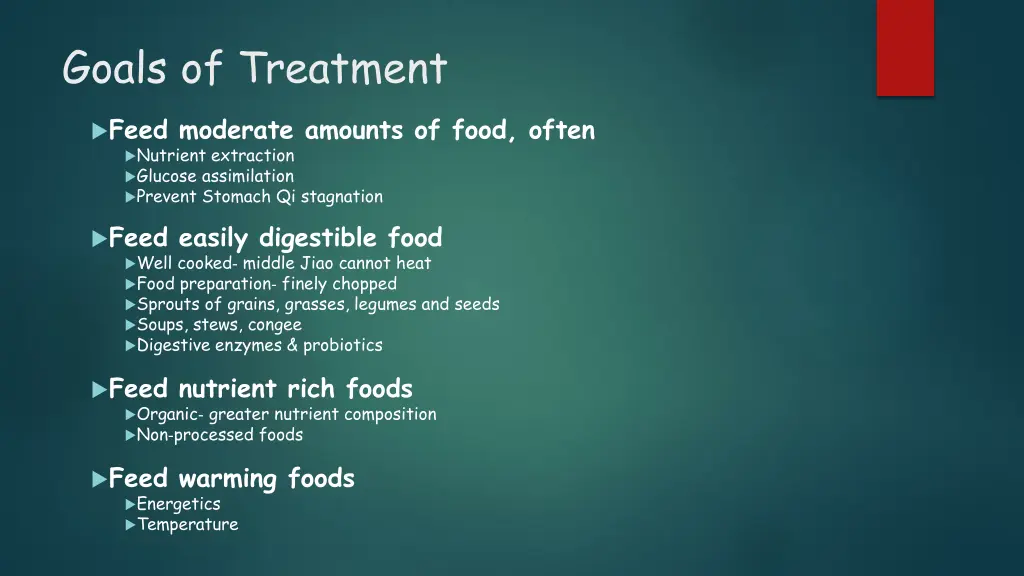 goals of treatment 1