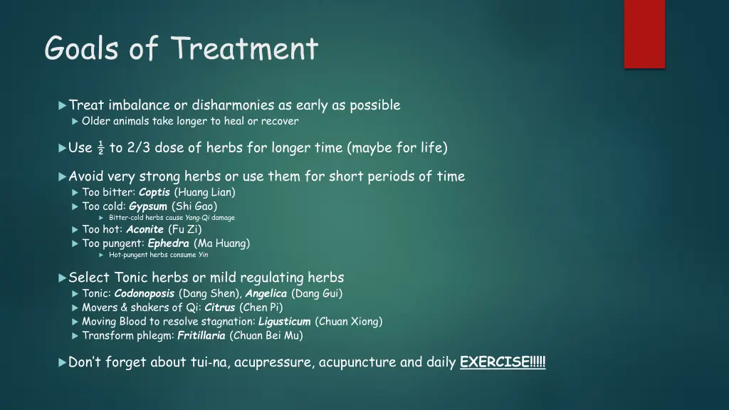 goals of treatment 3