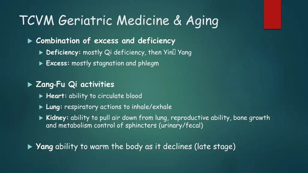 tcvm geriatric medicine aging 1