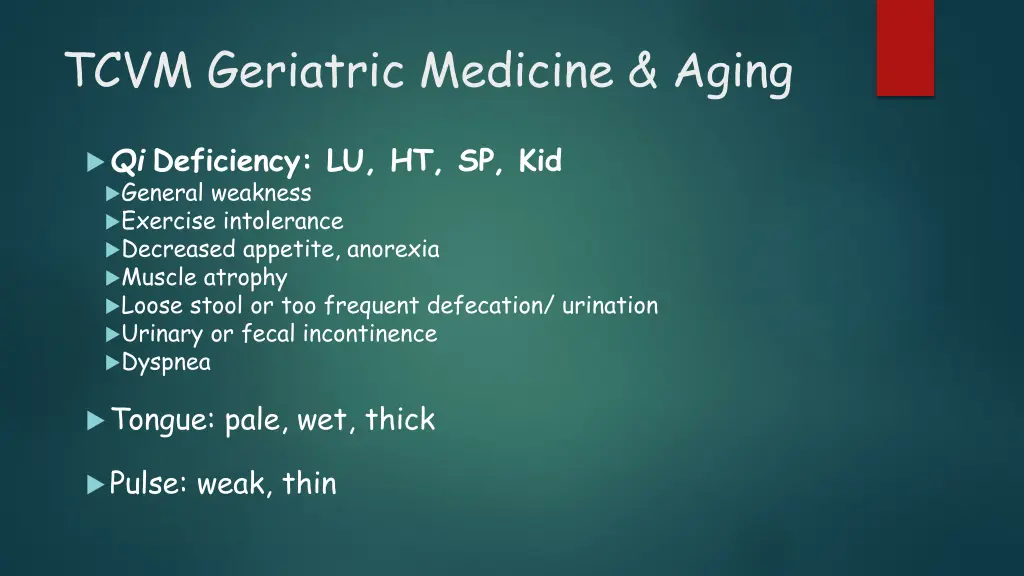 tcvm geriatric medicine aging 2