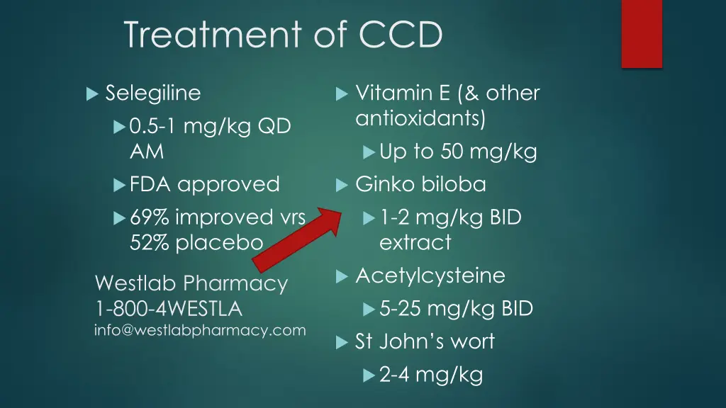 treatment of ccd