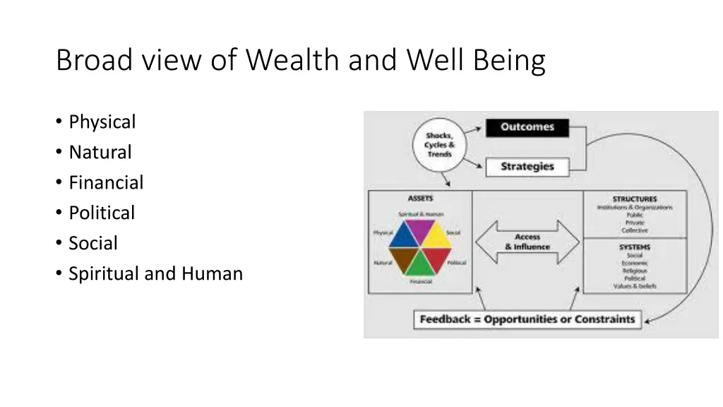 broad view of wealth and well being