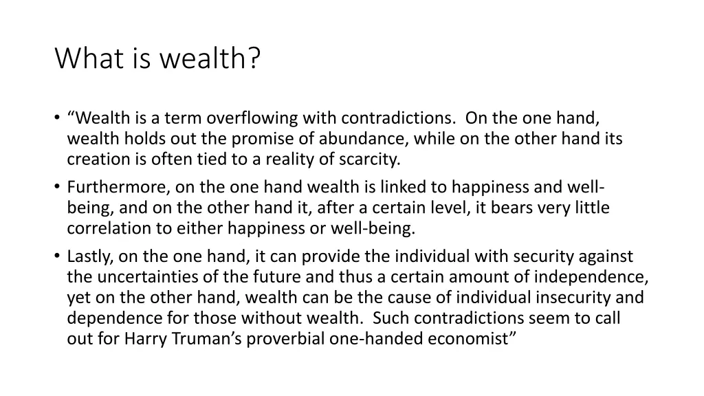 what is wealth