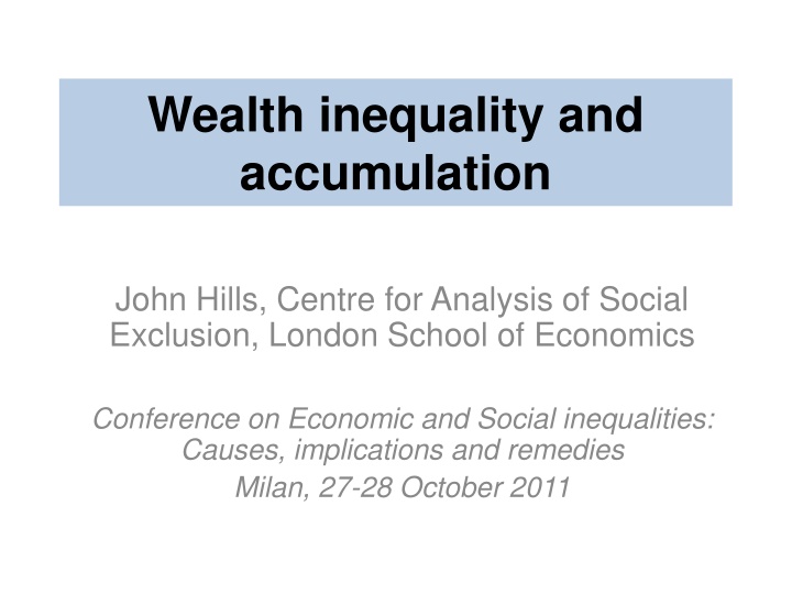 wealth inequality and accumulation