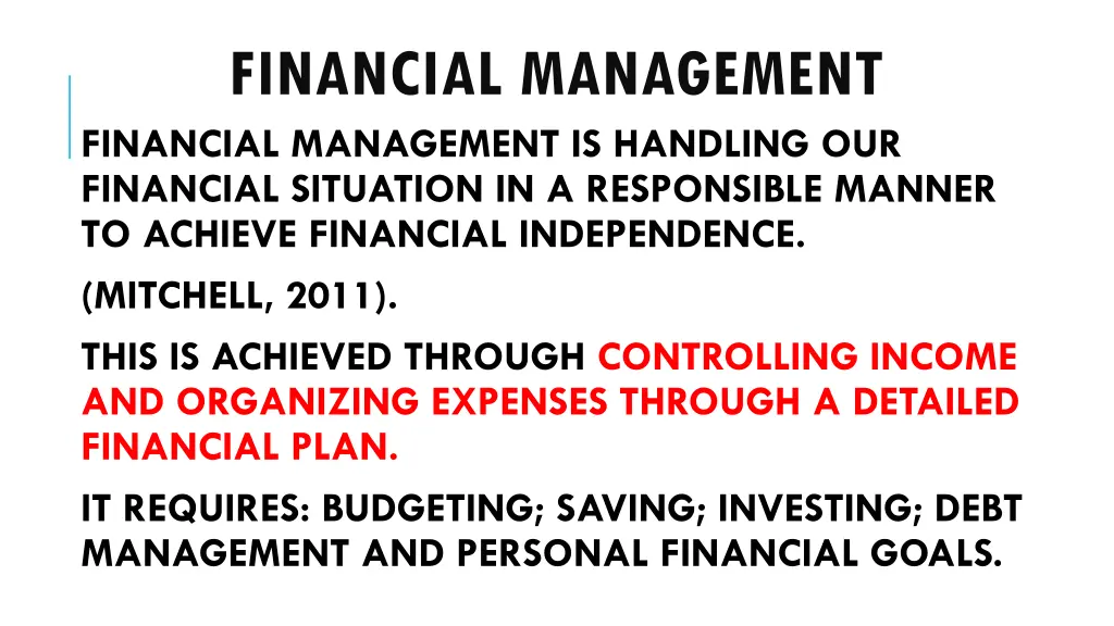 financial management financial management