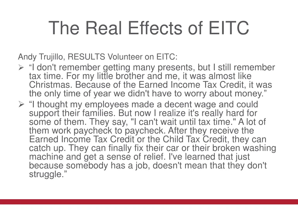 the real effects of eitc