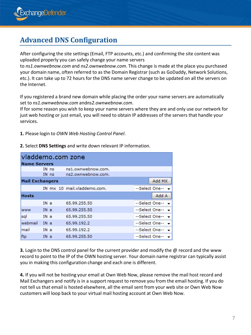 advanced dns configuration