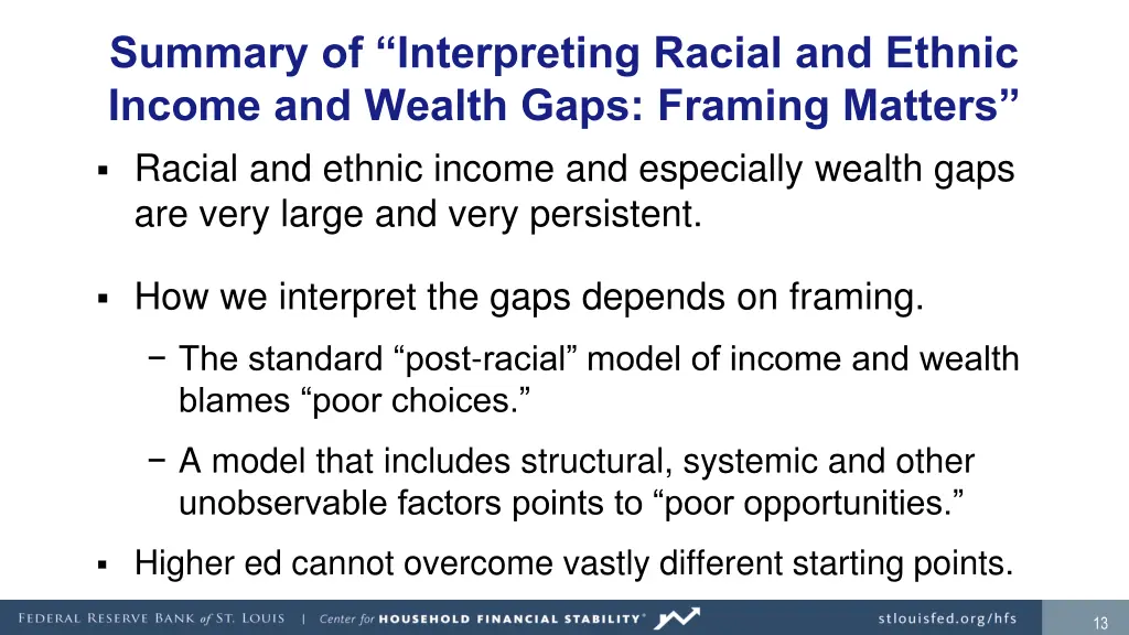 summary of interpreting racial and ethnic income