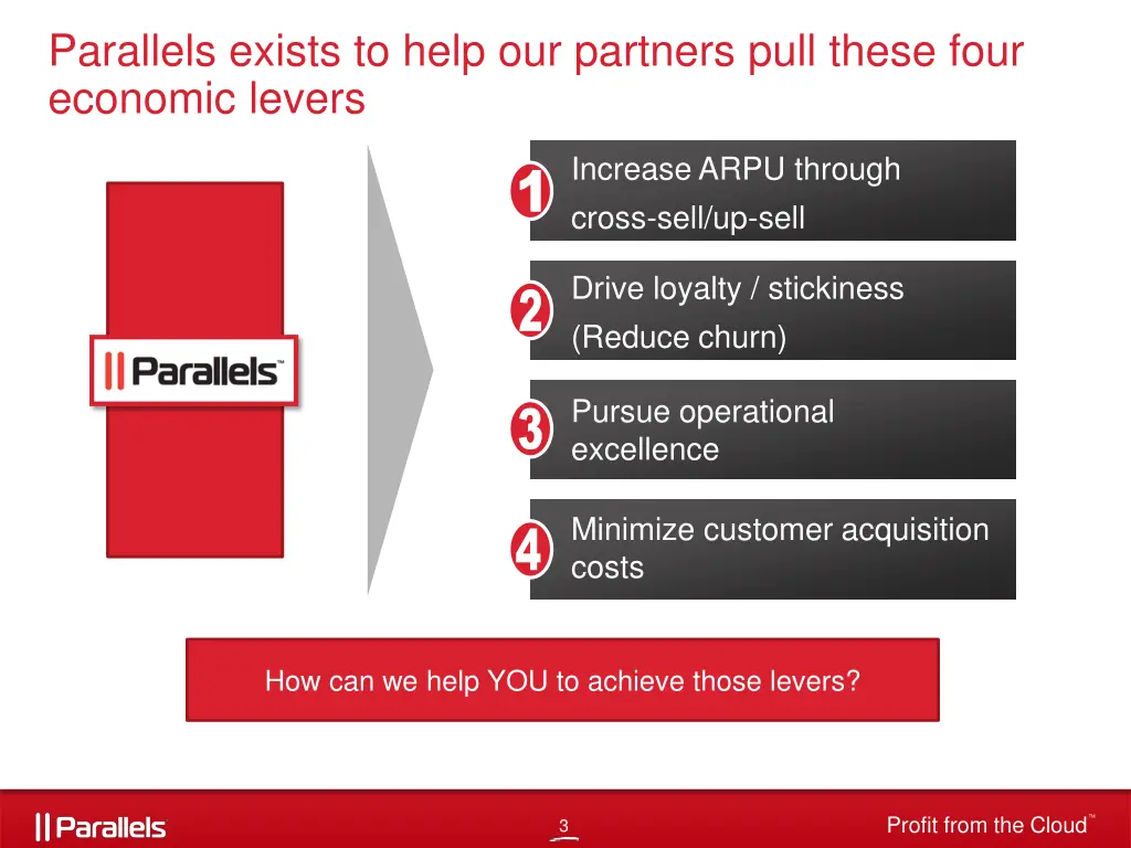 parallels exists to help our partners pull these