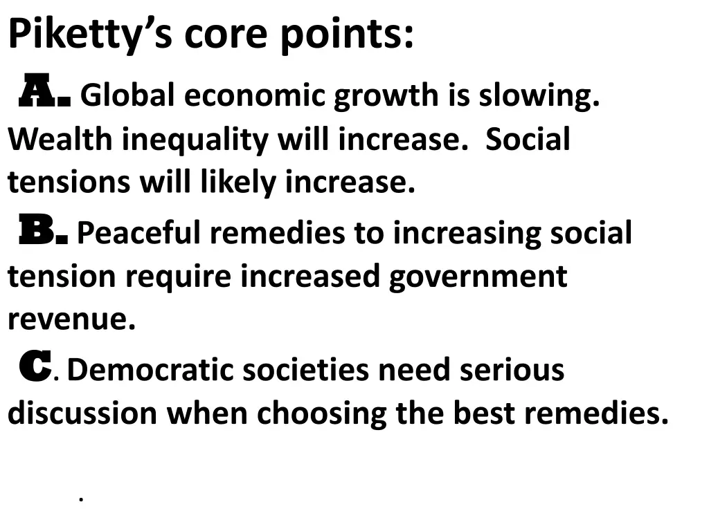 piketty s core points a a global economic growth