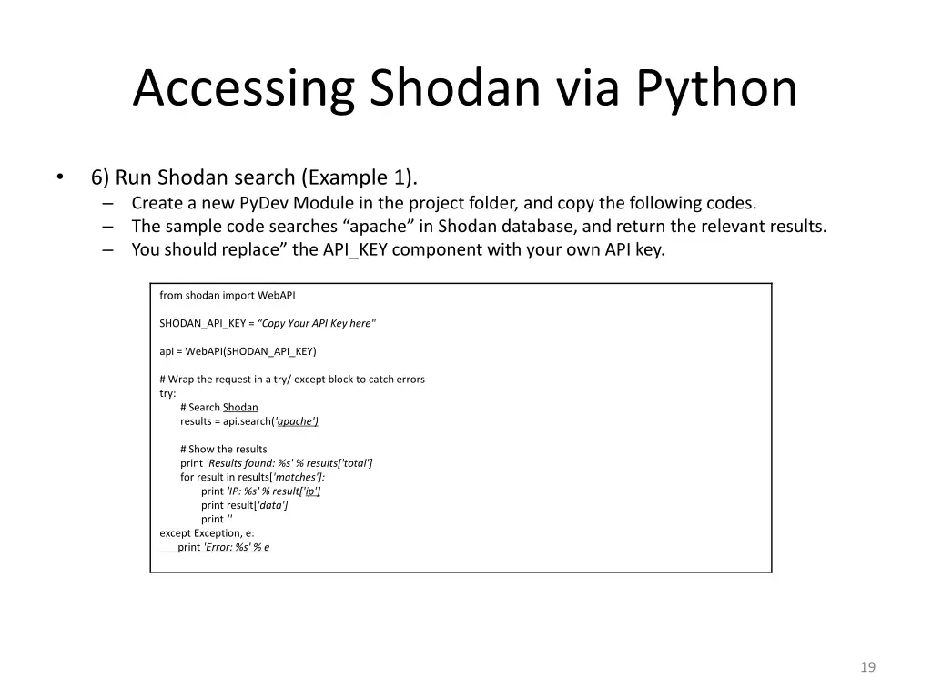 accessing shodan via python 5