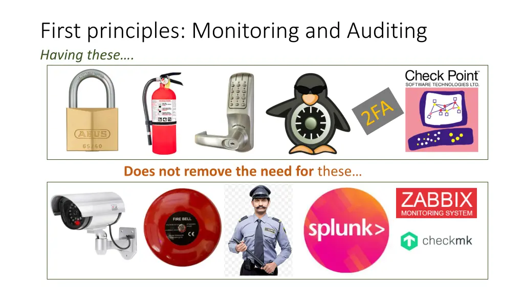 first principles monitoring and auditing having