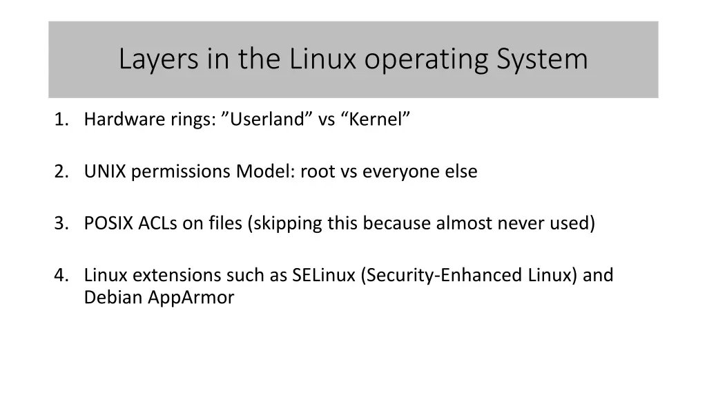 layers in the linux operating system