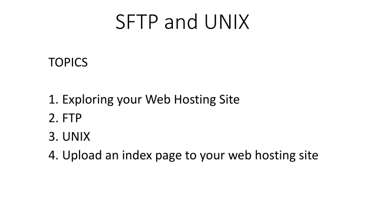 sftp and unix