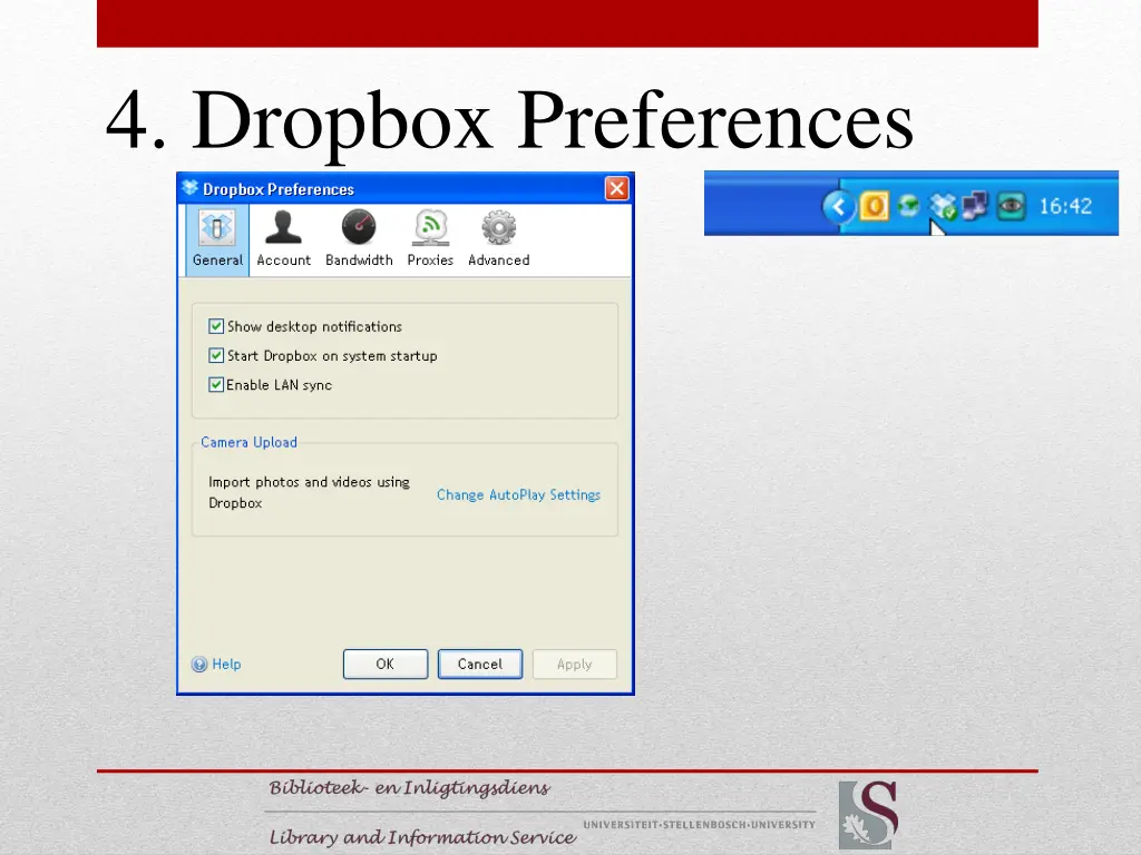 4 dropbox preferences