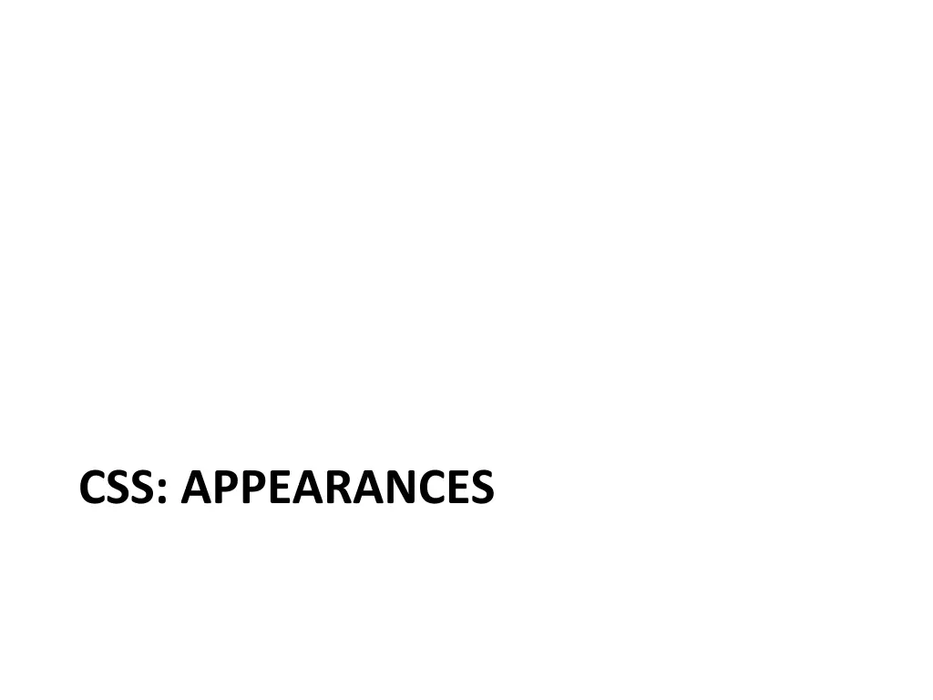 css appearances