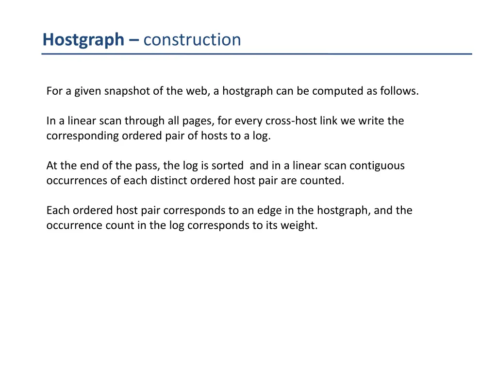 hostgraph construction