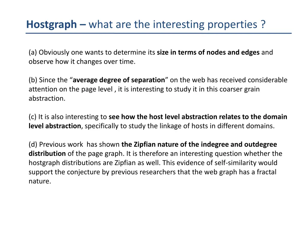 hostgraph what are the interesting properties