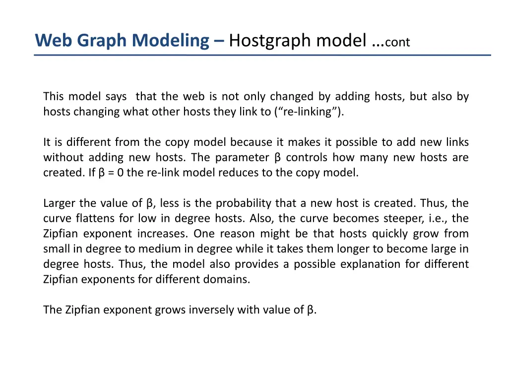 web graph modeling hostgraph model cont