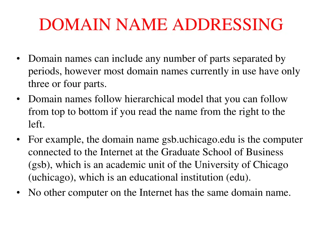 domain name addressing 1