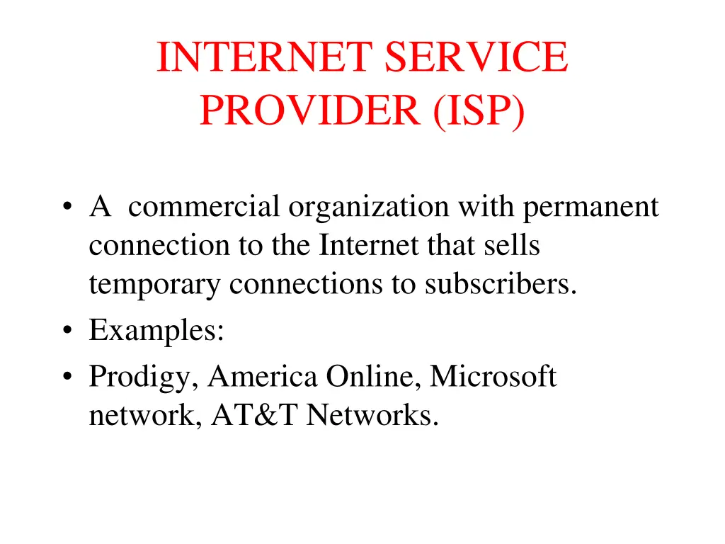 internet service provider isp