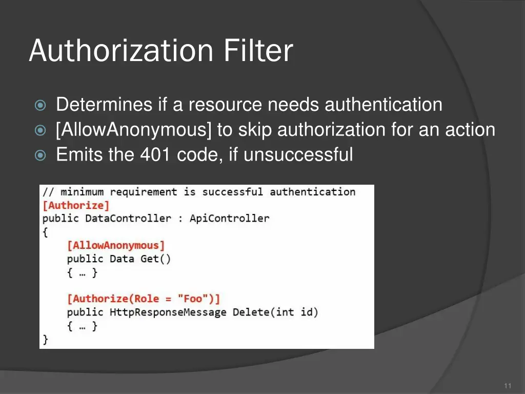 authorization filter