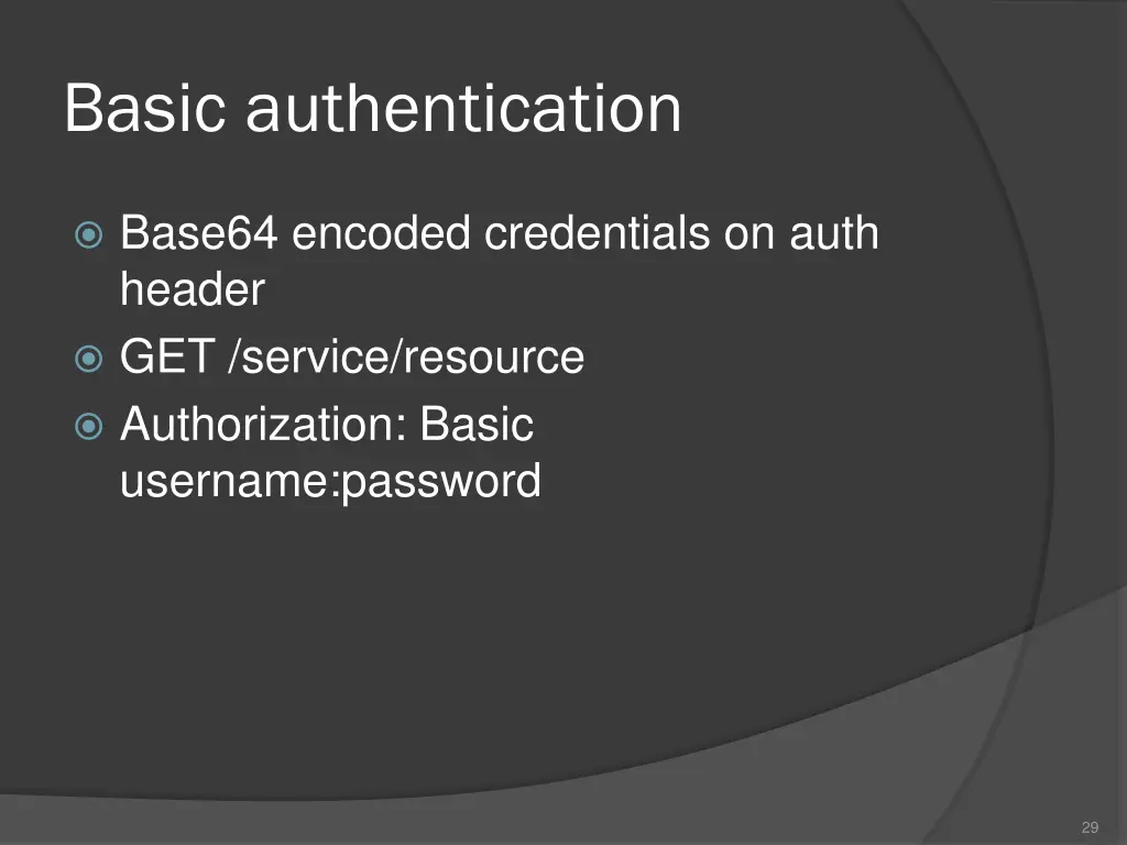 basic authentication