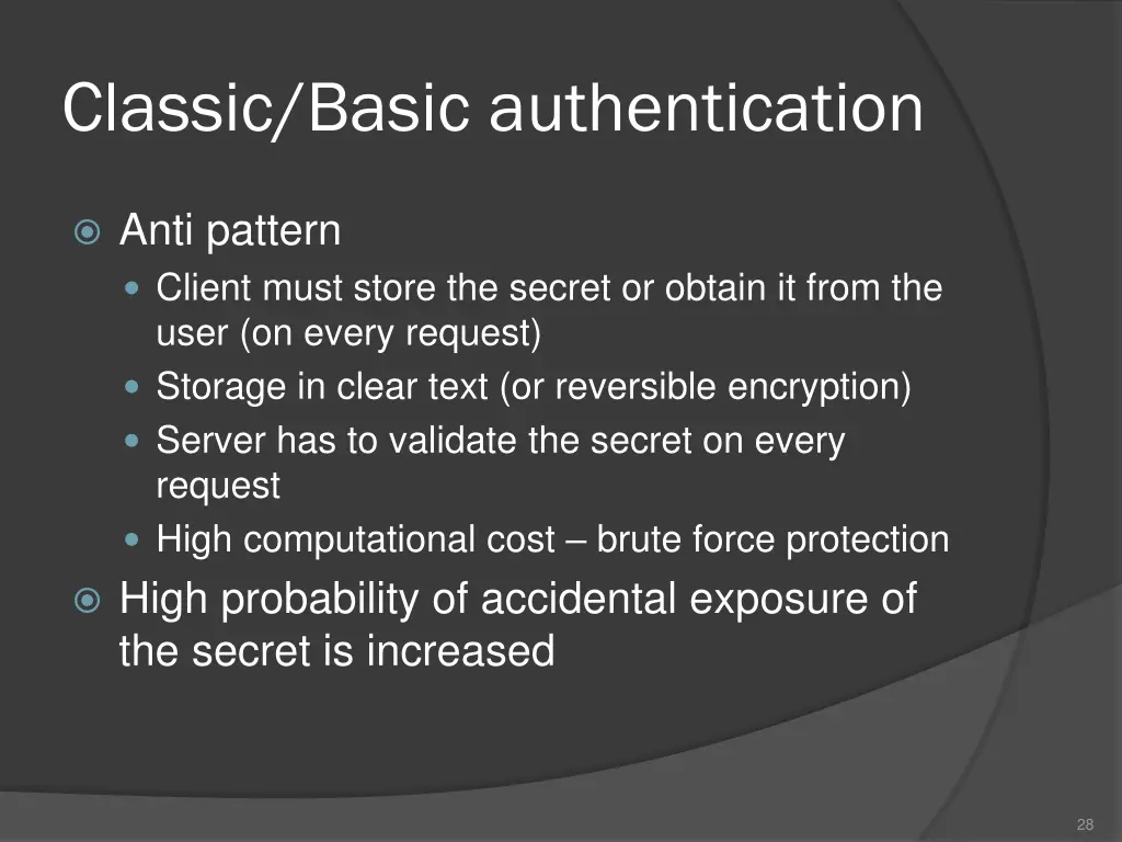 classic basic authentication