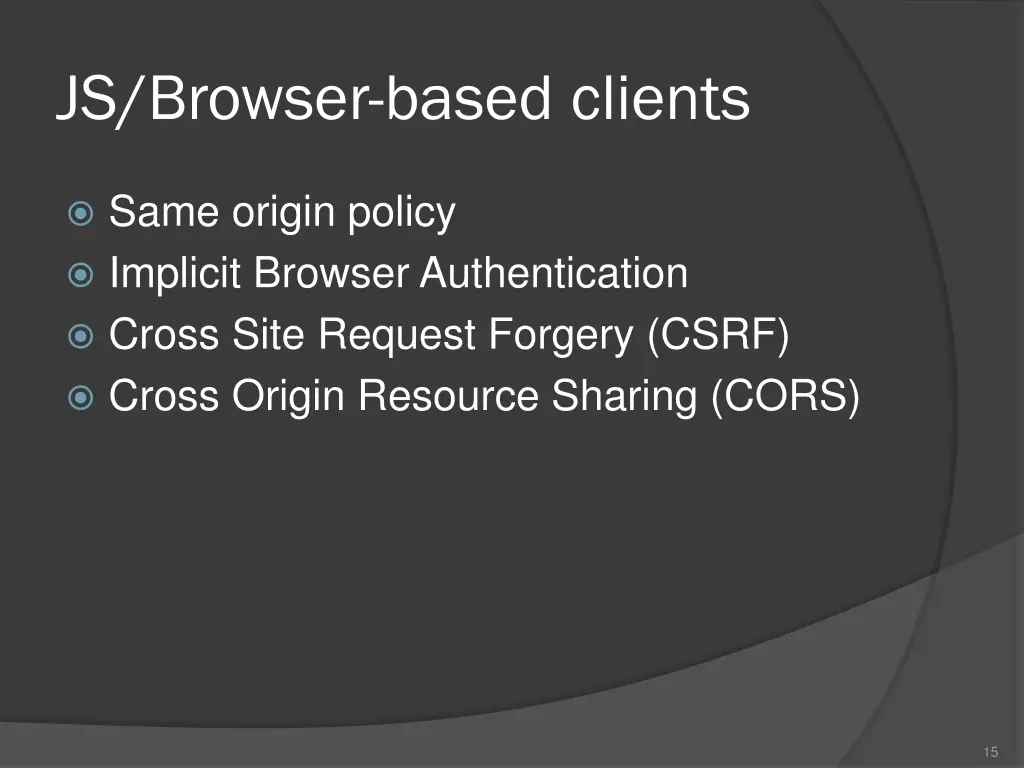 js browser based clients