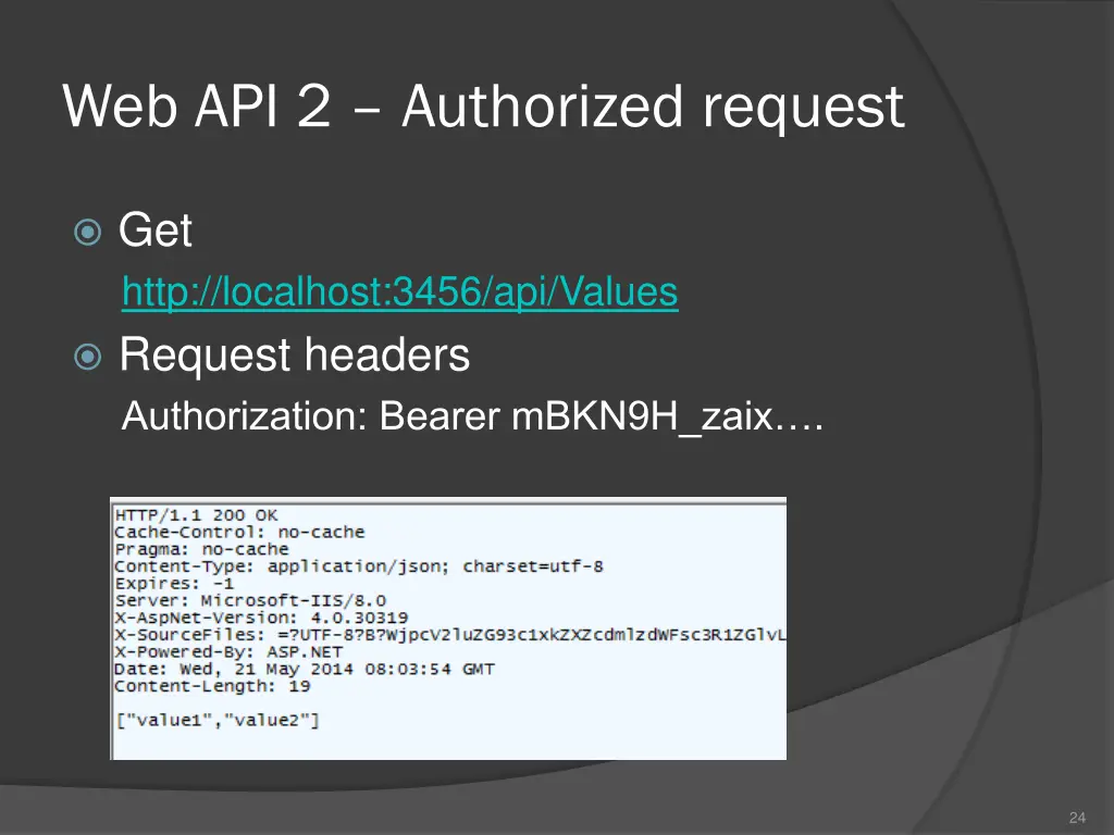 web api 2 authorized request