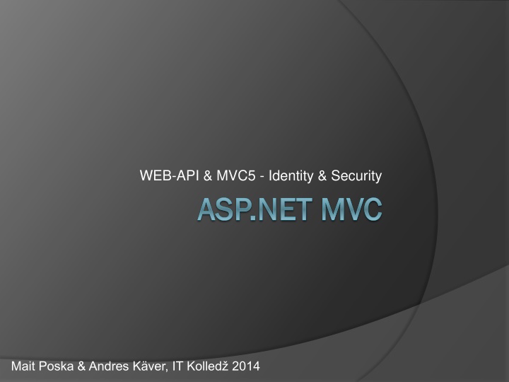 web api mvc5 identity security