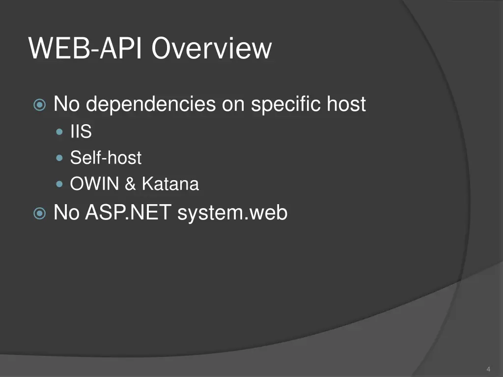 web api overview