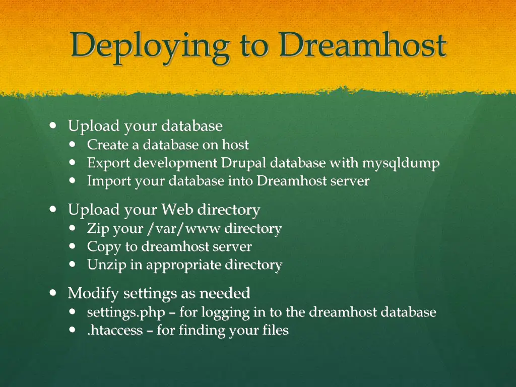 deploying to dreamhost