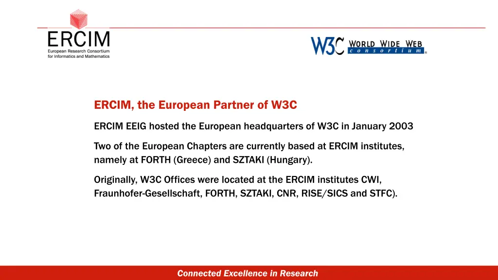 ercim the european partner of w3c