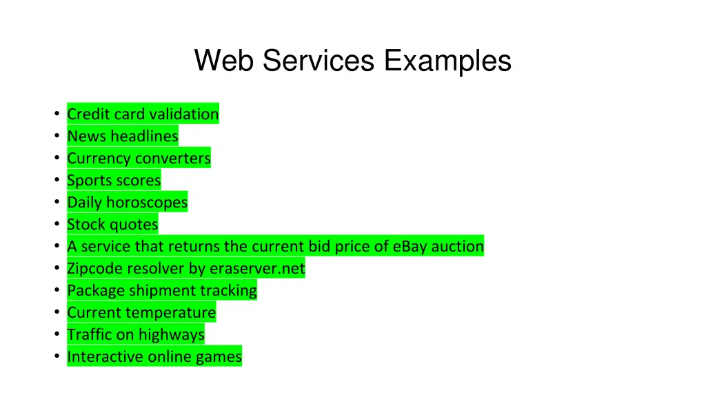 web services examples