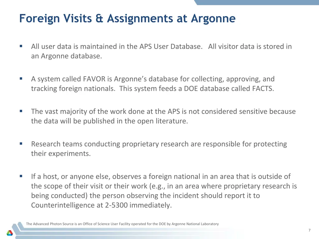 foreign visits assignments at argonne 1