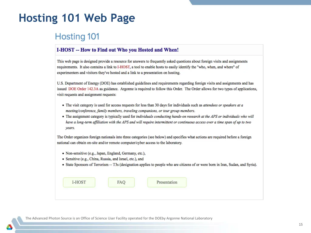 hosting 101 web page