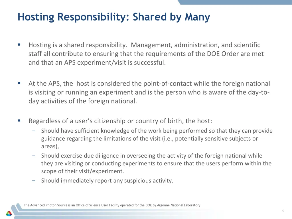 hosting responsibility shared by many