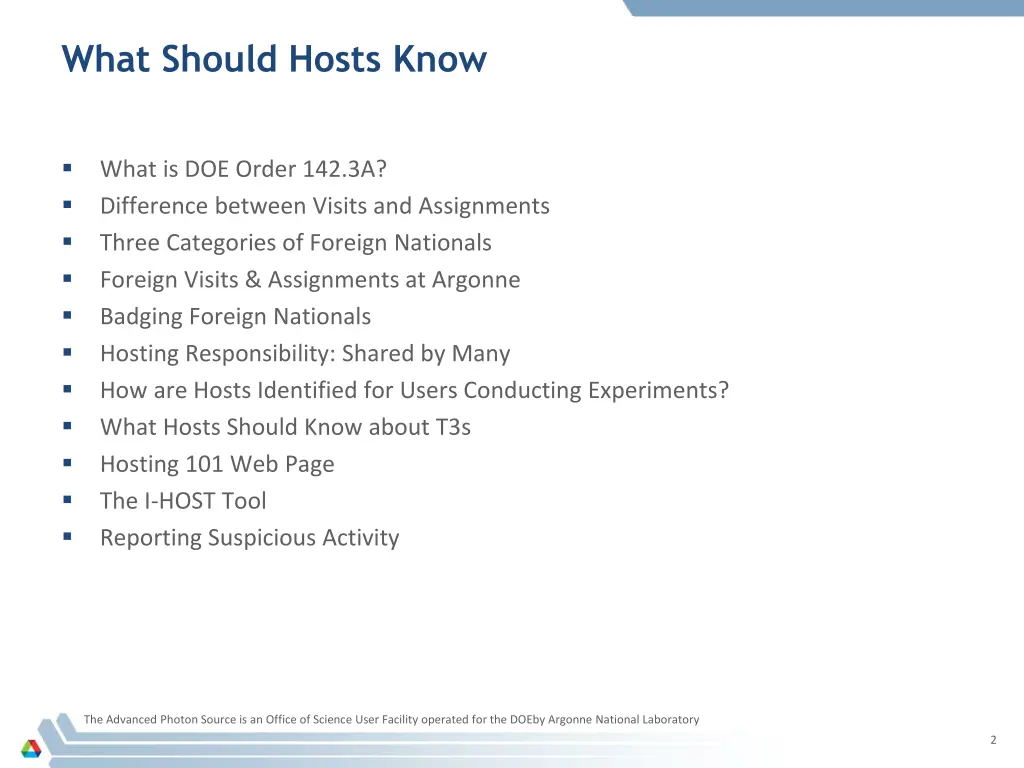 what should hosts know