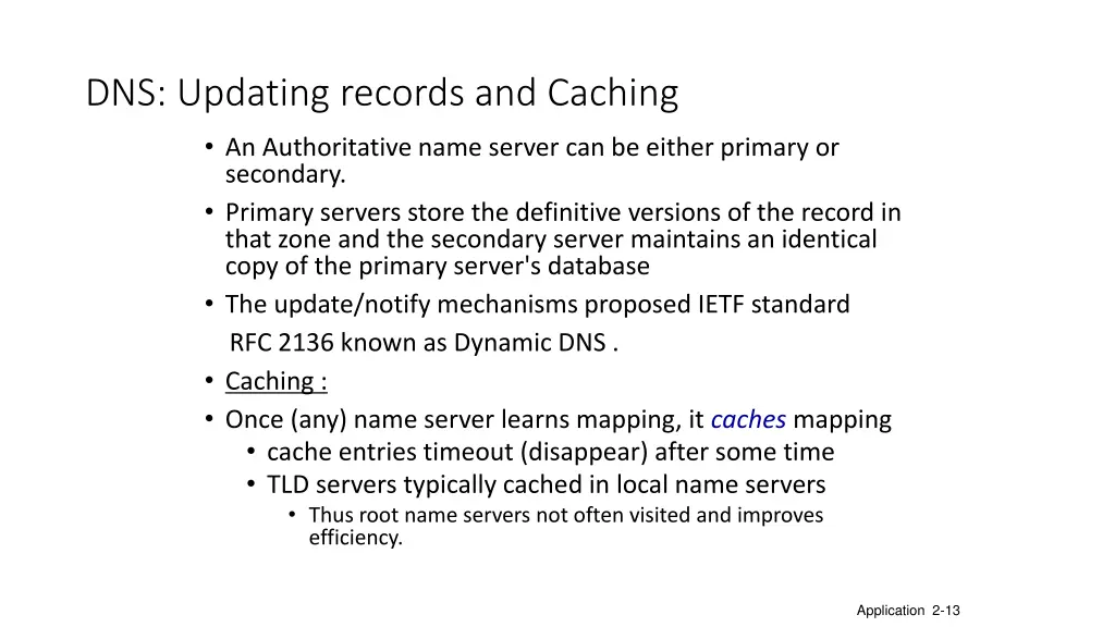 dns updating records and caching