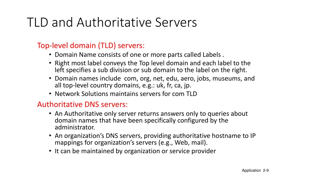 tld and authoritative servers